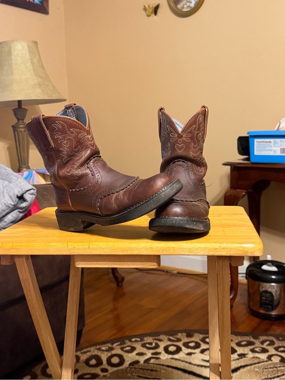 Ariat Brown Leather Western Ankle Booties